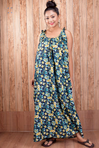 CLYMAA Pure Cotton Sleeveless Nighty/Multi Purpose Nighty/Patient Nighty