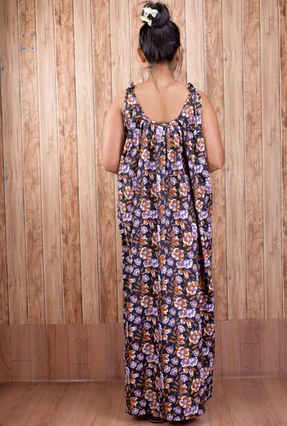 CLYMAA Pure Cotton Sleeveless Nighty/Multi Purpose Nighty/Patient Nighty