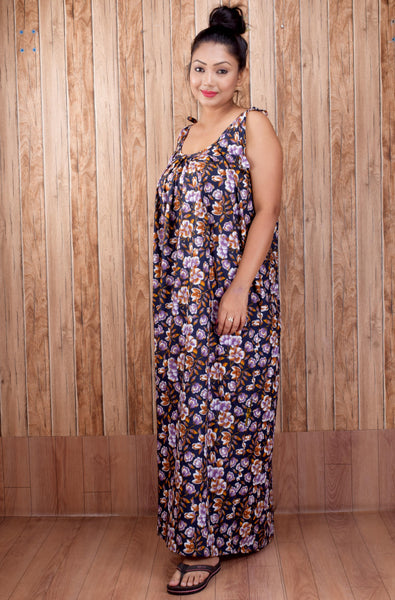 CLYMAA Pure Cotton Sleeveless Nighty/Multi Purpose Nighty/Patient Nighty