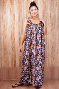 CLYMAA Pure Cotton Sleeveless Nighty/Multi Purpose Nighty/Patient Nighty