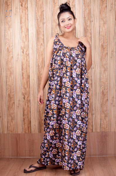 CLYMAA Pure Cotton Sleeveless Nighty/Multi Purpose Nighty/Patient Nighty