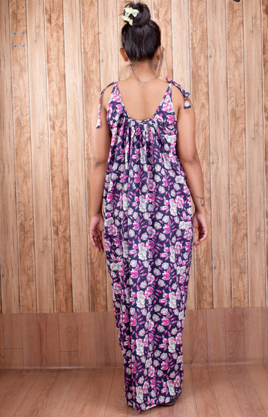CLYMAA Pure Cotton Sleeveless Nighty/Multi Purpose Nighty/Patient Nighty