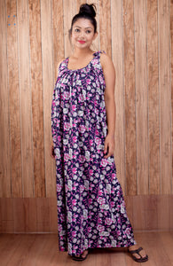 CLYMAA Pure Cotton Sleeveless Nighty/Multi Purpose Nighty/Patient Nighty