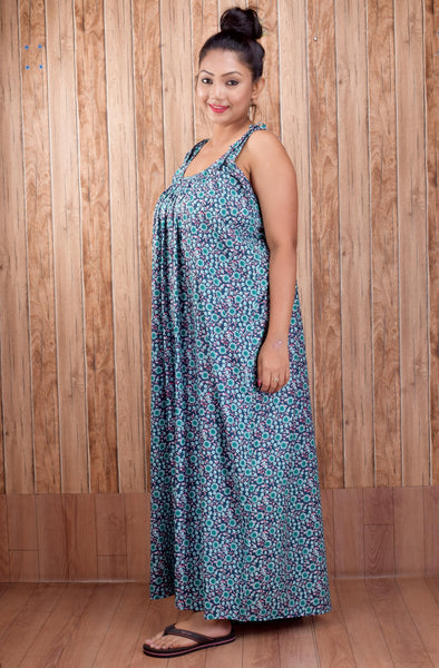 CLYMAA Pure Cotton Sleeveless Nighty/Multi Purpose Nighty/Patient Nighty