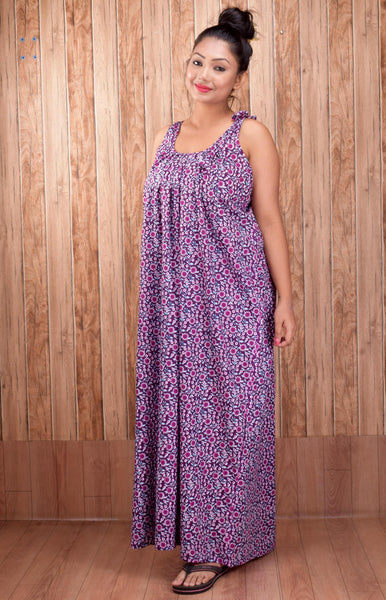 CLYMAA Pure Cotton Sleeveless Nighty/Multi Purpose Nighty/Patient Nighty
