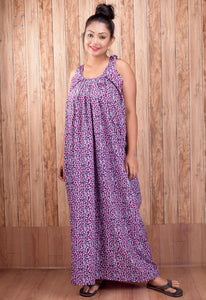 CLYMAA Pure Cotton Sleeveless Nighty/Multi Purpose Nighty/Patient Nighty