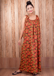 CLYMAA Pure Cotton Sleeveless Nighty/Multi Purpose Nighty/Patient Nighty
