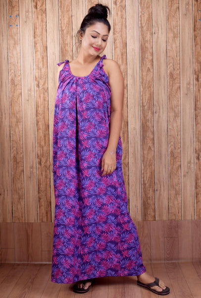 CLYMAA Pure Cotton Sleeveless Nighty/Multi Purpose Nighty/Patient Nighty