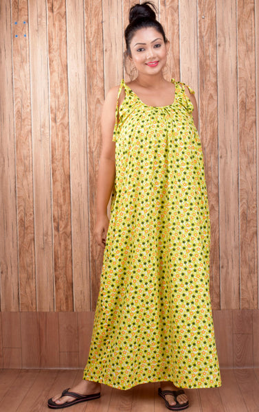 CLYMAA Pure Cotton Sleeveless Nighty/Multi Purpose Nighty/Patient Nighty