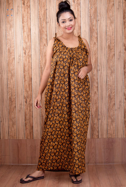 CLYMAA Pure Cotton Sleeveless Nighty/Multi Purpose Nighty/Patient Nighty
