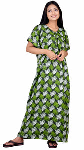 CLYMAA Woman's Pure Cotton Half Sleeves Front Open M,L,XL,XXL Size Nighty