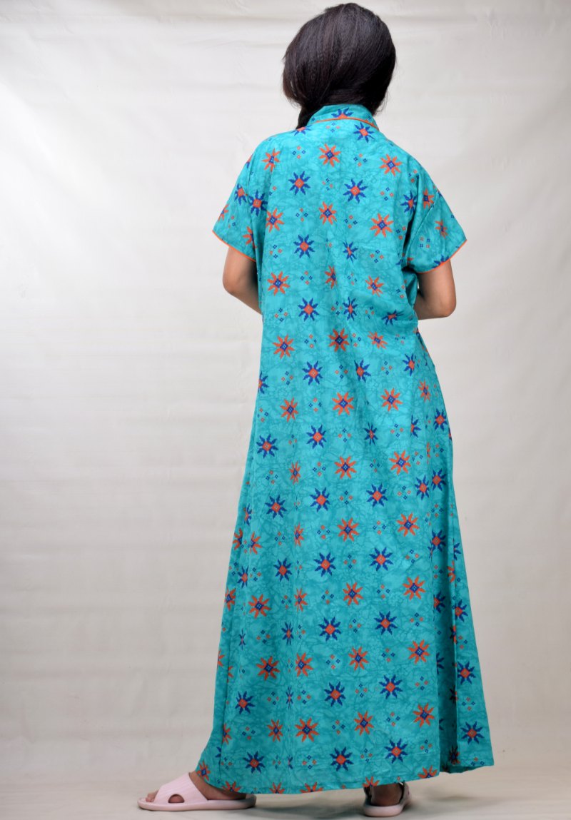 Meesho Cotton Maxi Night Dress CLYMAA Women's Pure Cotton Half