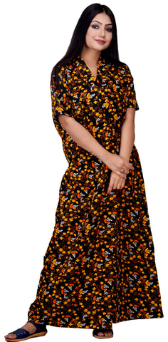CLYMAA Women's Pure Cotton Half Sleeves Robe/Housecoat ( Size : L,XL,XXL )