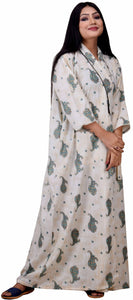 CLYMAA Women's MIX Cotton Quarter Sleeves Robe/Housecoat ( Size : L,XL,XXL )