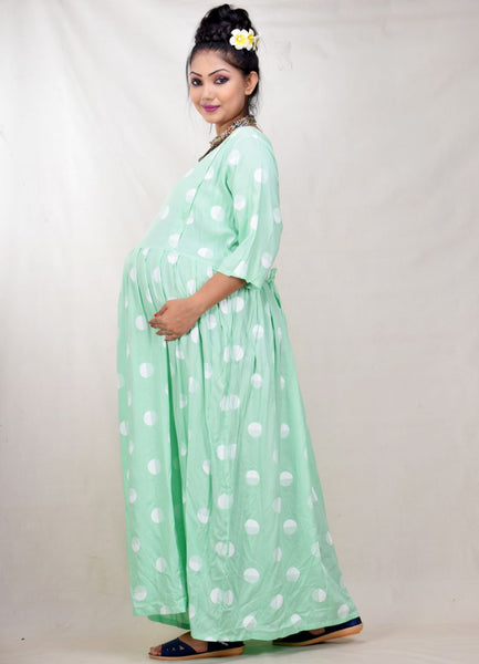 CLYMAA Woman Rayon Maternity Gown/Maternity wear/Feeding gown Sizes XL (FDR222001G)