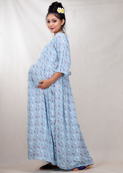 CLYMAA Woman Rayon Maternity Gown/Maternity wear/Feeding gown Sizes XL (FDR2221008LB)