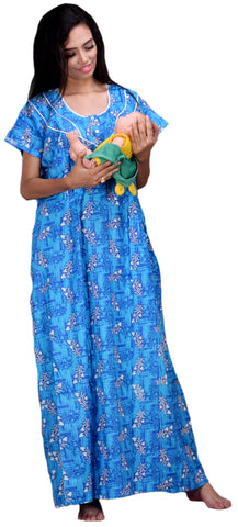 Cotton XL / 46 Size Maternity/Nursing Nighty/Nightwear