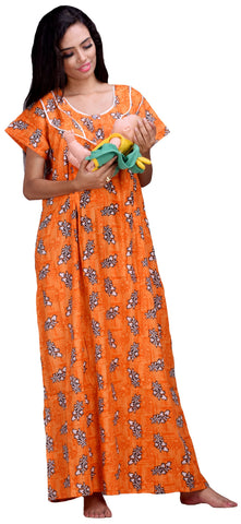 Cotton XL / 46 Size Maternity/Nursing Nighty/Nightwear