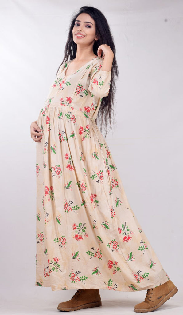 Buy Mine4Nine Women Blue Printed Fit And Flare Maternity Dress  Dresses  for Women 6917672  Myntra
