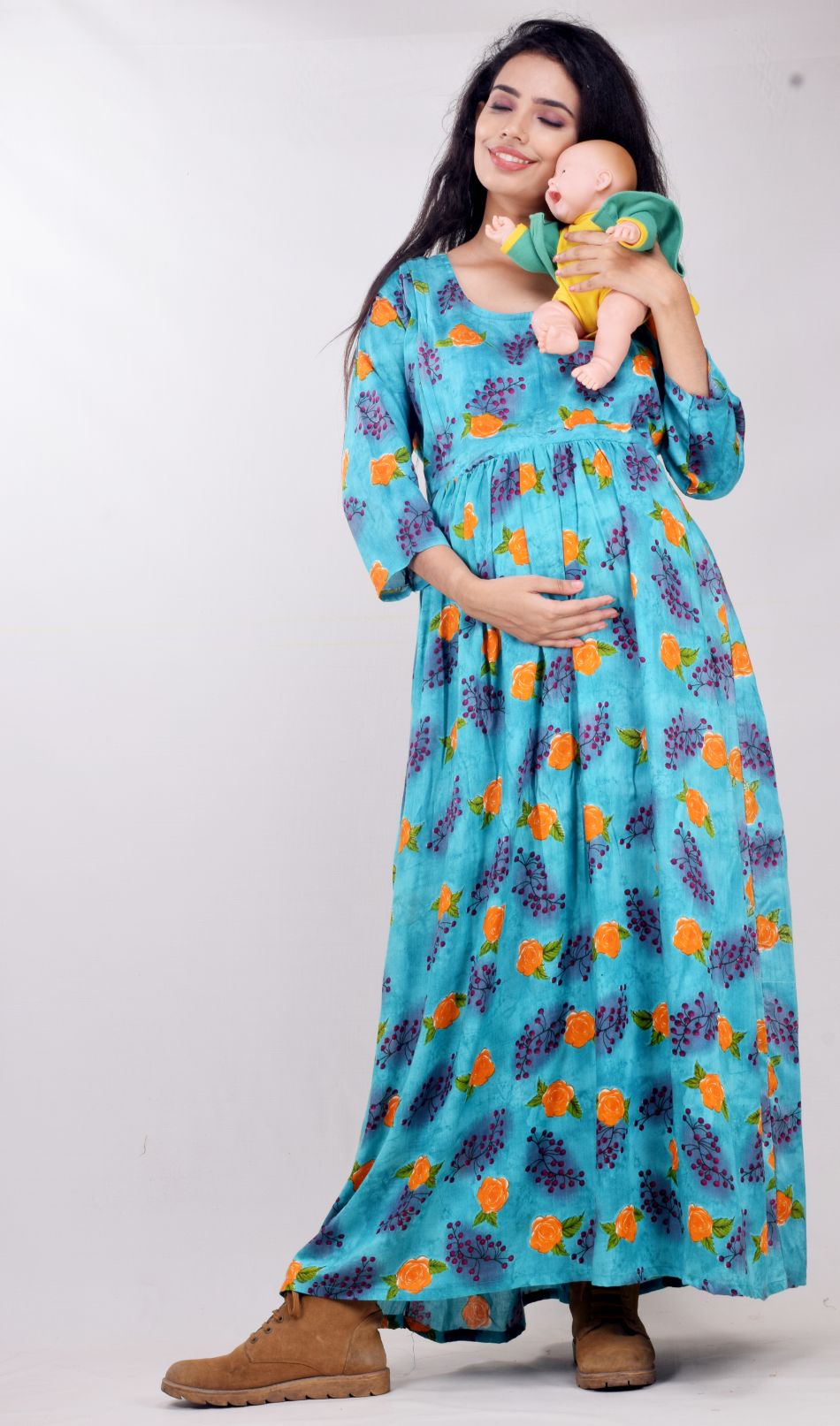 cee18 Women Gown Blue Dress - Buy cee18 Women Gown Blue Dress Online at  Best Prices in India | Flipkart.com