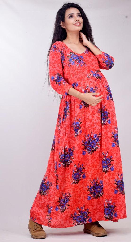 Cotton Printed Ladies Feeding Gown, 3/4 Sleeve at Rs 350/piece in Jaipur |  ID: 2850953057912
