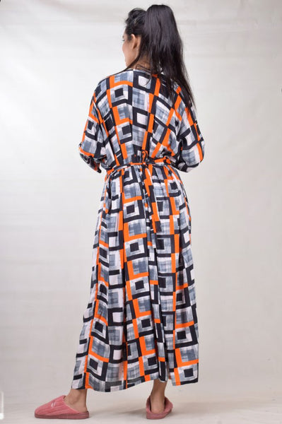 CLYMAA Woman Rayon Cotton Maternity Gown/Maternity wear/Feeding gown Sizes L to 3XL (FEEDINGR2126002GYOR)