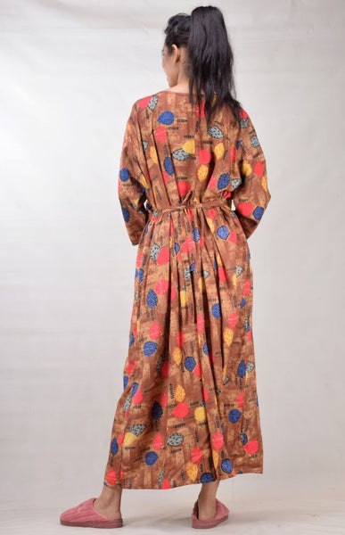 CLYMAA Woman Rayon Cotton Maternity Gown/Maternity wear/Feeding gown Sizes L to 3XL (FEEDINGR2126004BW)