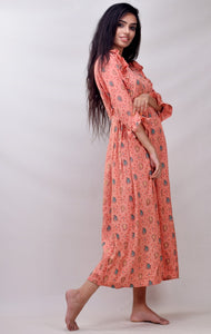 CLYMAA Woman Mix Cotton Maternity gown / Feeding Gown