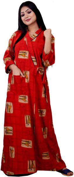 CLYMAA Women's RAYON Robe/Housecoat ( Size : XL,XXL )