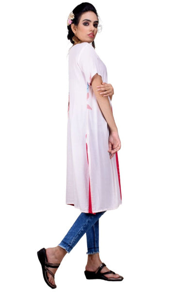 Clymaa Women's  Full Length Half Sleeve Rayon Kurti (KCR221152004PK)