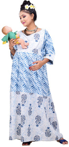 CLYMAA Woman Pure Cotton Maternity Gown/Maternity wear/Feeding gown Sizes L to 3XL