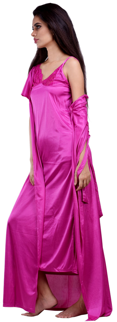 Mischa Classic Smoking Robe - Long Silk Night Gown | NK IMODE