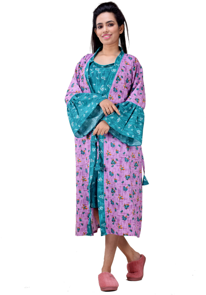 Buy HosCot Women's Cotton Hosiery Sleeveless Maxi Nighty | Nighty Combo  Pack of 2 (Medium, Baby Pink + Beige) at Amazon.in