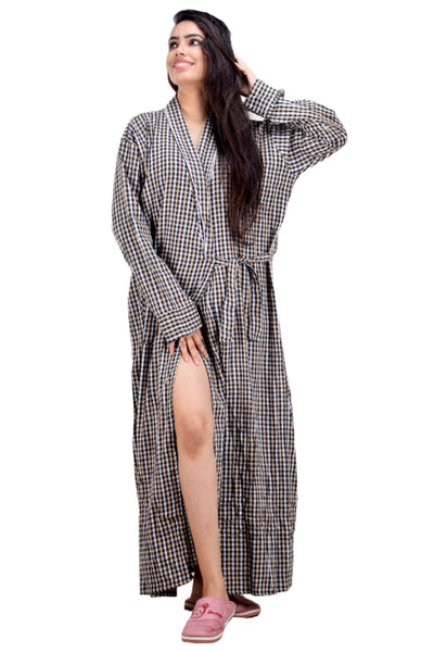 CLYMAA® Women's Winter Warm Housecoat/Rapper /Robe/Full Open Nighty (WHC222001BG)