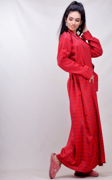 CLYMAA® Women's Winter Premium Quality Cashmillon  Robe/Housecoat/Night Gown-Beat the Winter in Style