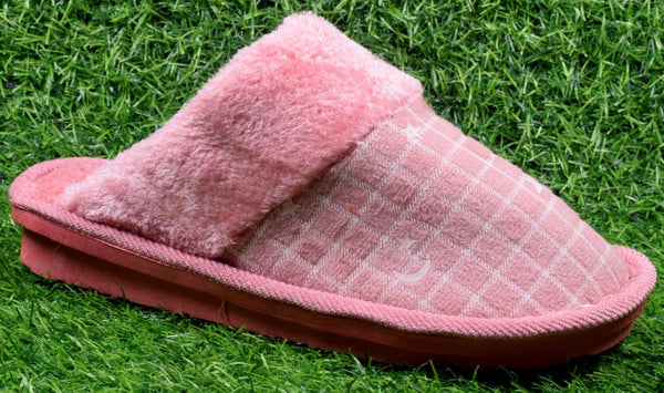 CLYMAA Winter Home Slippers , Non-Slip , Soft ,Fur,Warm with Soft Rubber Sole