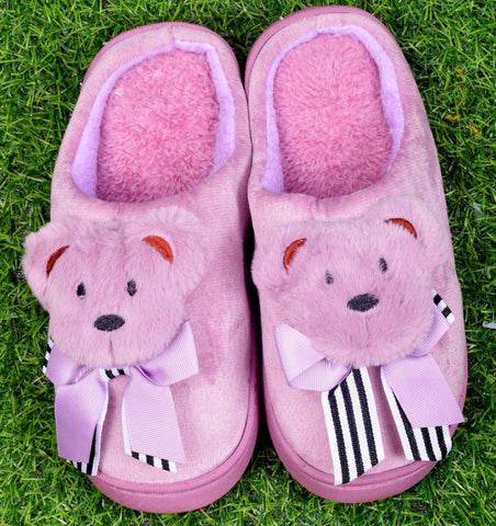 CLYMAA Winter Home Slippers , Non-Slip , Soft ,Fur, Warm with Soft Rubber Sole